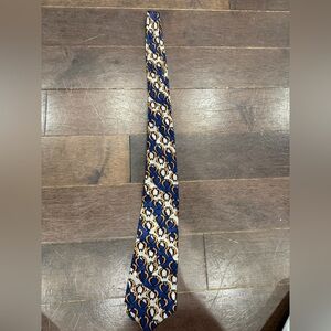 Fish Tales by Schreter Elegant Blue and Gold Men's Tie